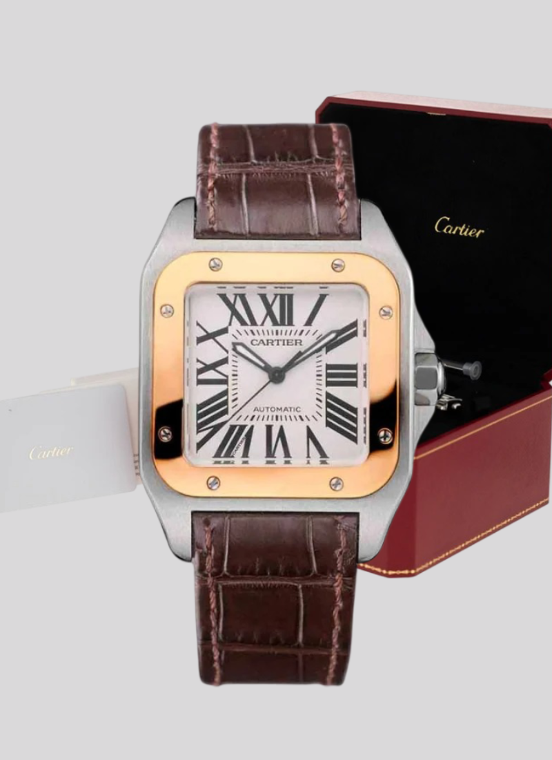 Santos Roségouden Horloge