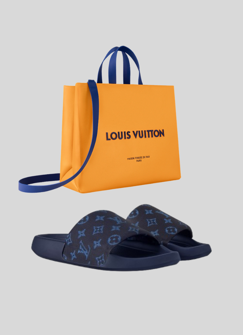 Claquette Lv Blue Classic