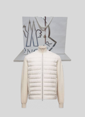 Wit Moncler vest met rits