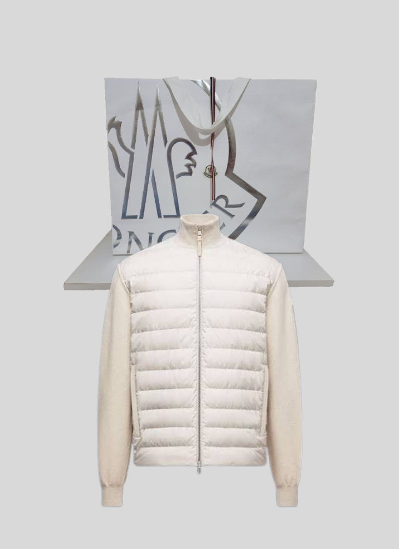 Wit Moncler vest met rits