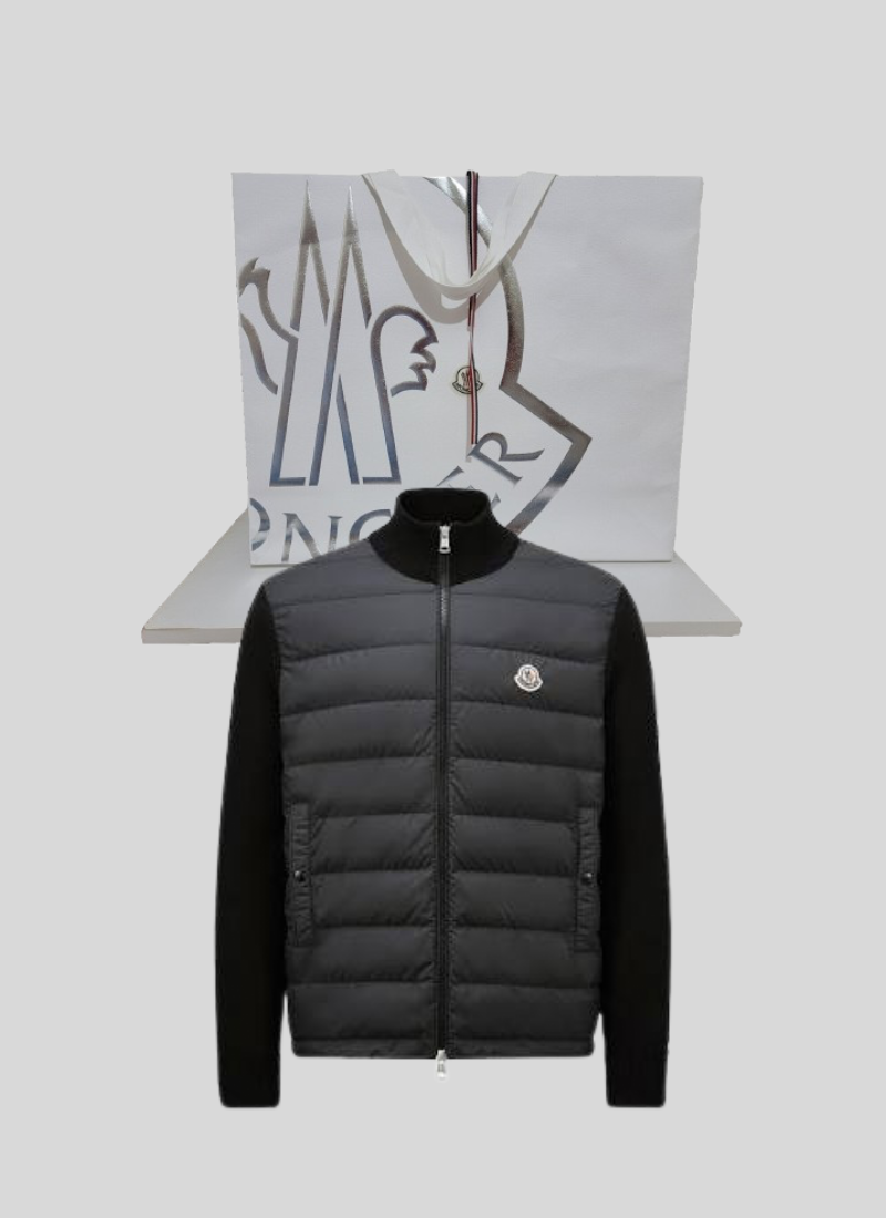 Moncler vest met rits, zwart