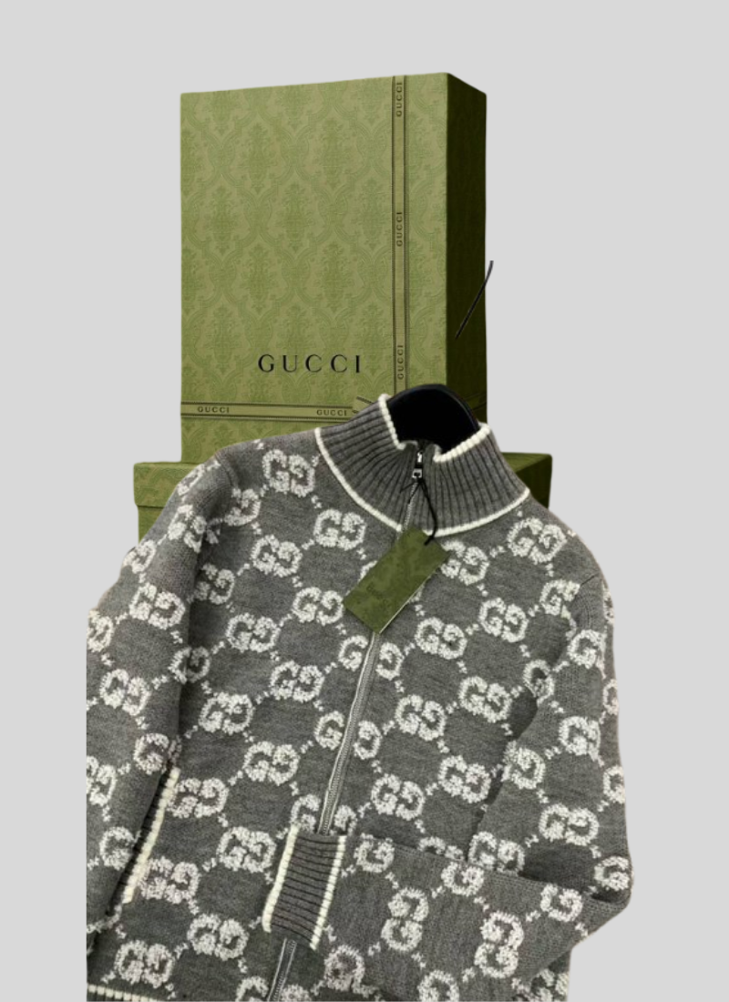 Wollen vest met groot GC-logo