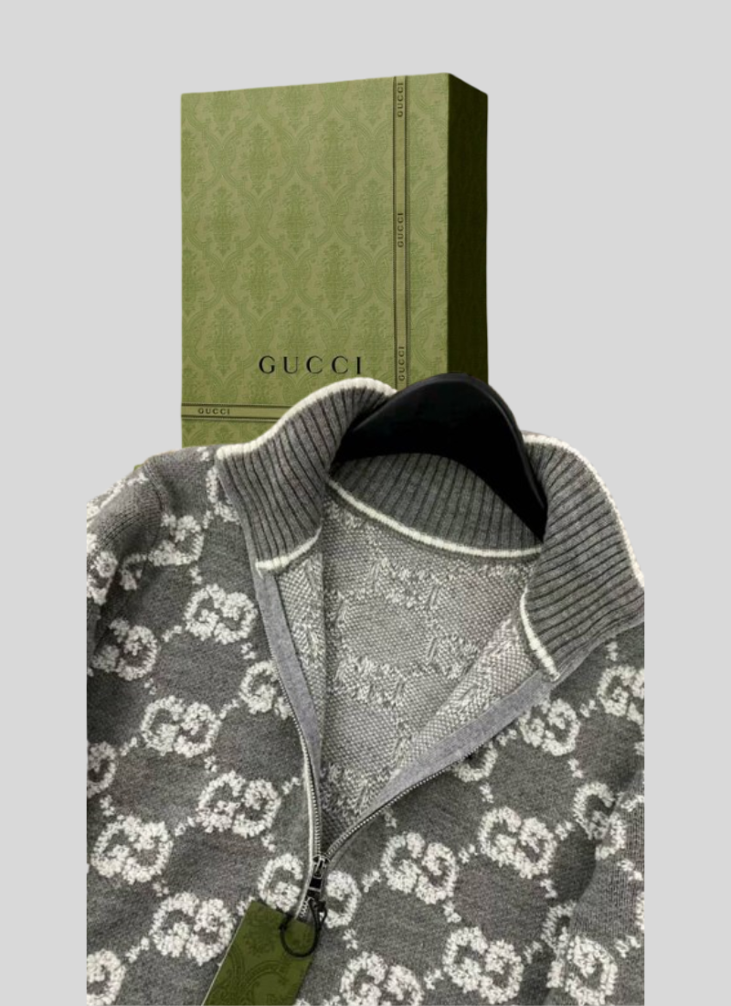 Wollen vest met groot GC-logo