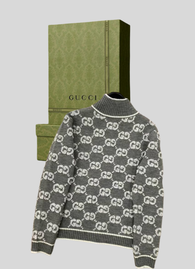 Wollen vest met groot GC-logo
